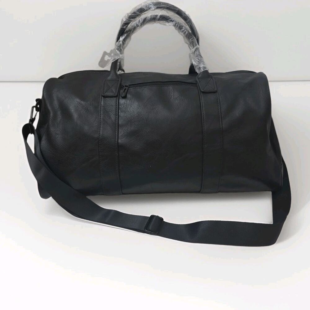 Premium PU Leather Travel Duffle Bag Men Women Weekender Overnight HandBag